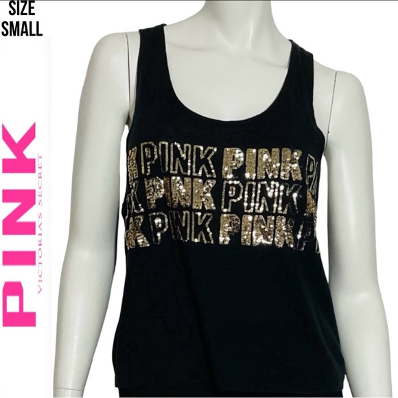 PINK Victoria's Secret Tops - Victoria's Secret PINK Black And Gold
Razor Back